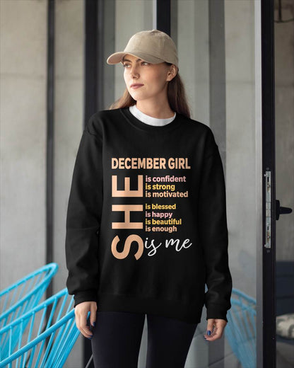 DECEMBER GIRL - SELF LOVE TYPOGRAPHY - FOR WOMEN - TLEE12 (SKU2606-255-12)