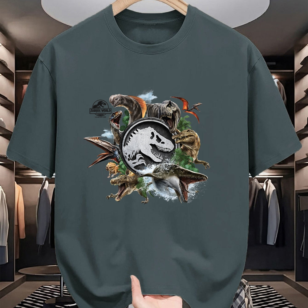Best Dinosaur Lover Shirt, Funny Dinosaur UnisexT-Shirt/Hoodie/Sweatshirt HLT00 - Jurassic World Rebirth Circle Logo Dinosaurs T-Shirt