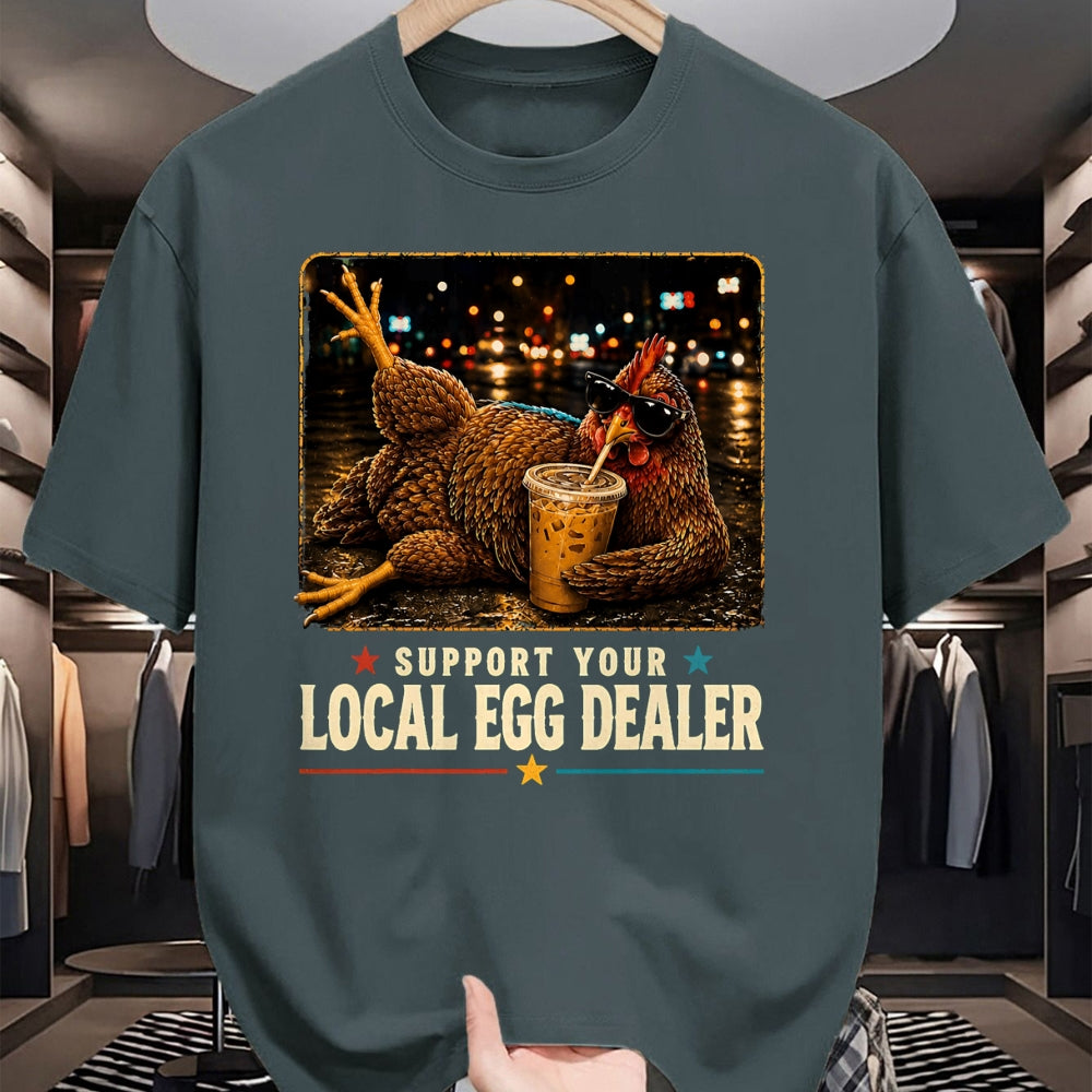 Best Farmer Life Shirt, Funny Farmer UnisexT-Shirt/Hoodie/Sweatshirt HLT00 - Support Your Local Egg Dealer Chicken Farmer Homesteading T-Shirt