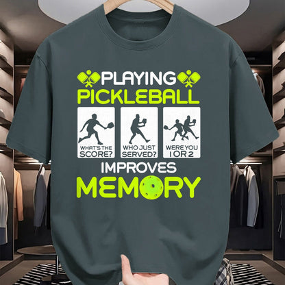 Funny Pickleball Shirt, Pickleball Lover Unisex T-Shirt/Hoodie/Sweatshirt HLT00 - Playing Pickleball Improves Memory Dink Player T-Shirt