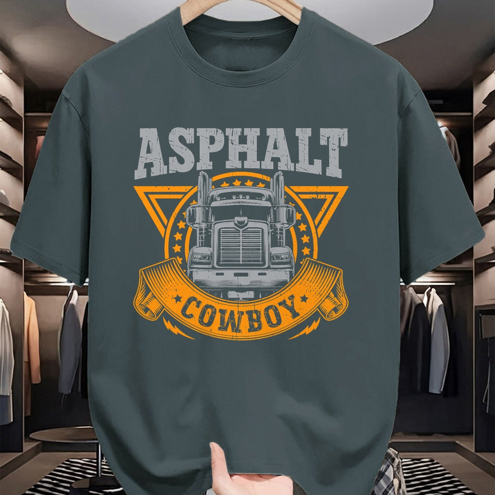 Best Truck Driver Life Shirt, Funny Trucker UnisexT-Shirt/Hoodie/Sweatshirt HLT00 - Asphalt Cowboy Cool Truck Driver Design Trucker T-Shirt (1)