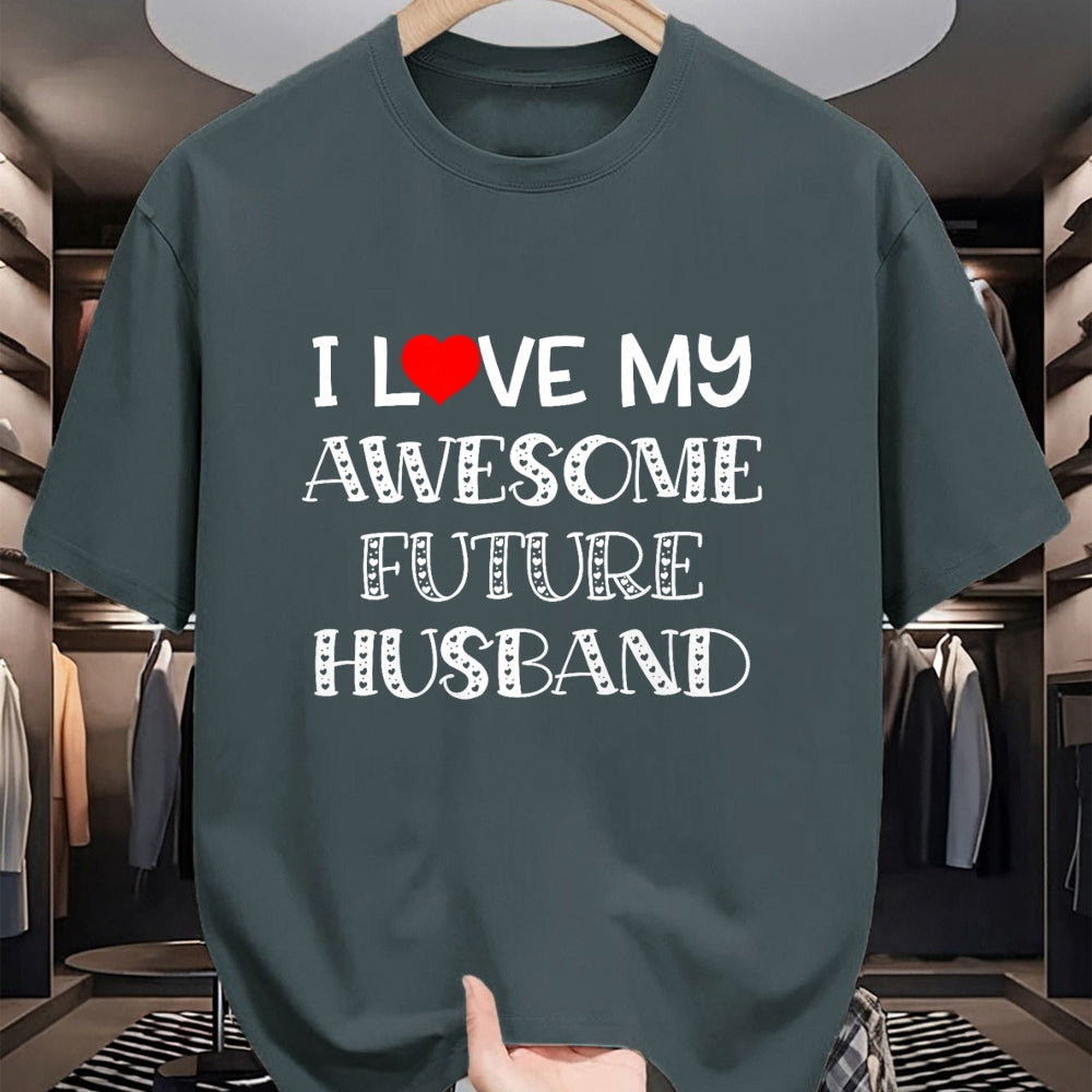 Best Wife Shirt, Wife and Husband Unisex T-Shirt/Hoodie/Sweatshirt HLT00 - I Love My Awesome Future Husband Shirt Bride Heart Fiance T-Shirt (1)