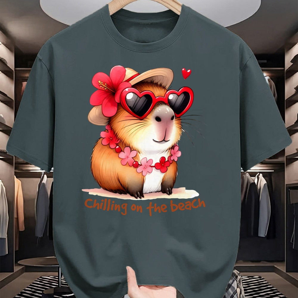 Cute Capybara Shirt, Funny Capybara Unisex T-Shirt/Hoodie/Sweatshirt HLT00 - Funny Capybara Long Sleeve T-Shirt