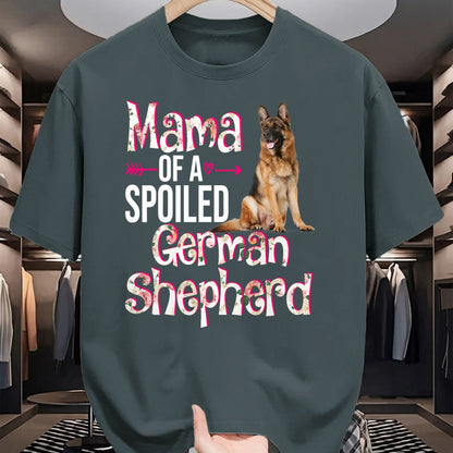 Best Wife Shirt, Wife and Husband Unisex T-Shirt/Hoodie/Sweatshirt HLT00 - Mama Of A Spoiled German Shepherd Mother's Day Floral Dog T-Shirt