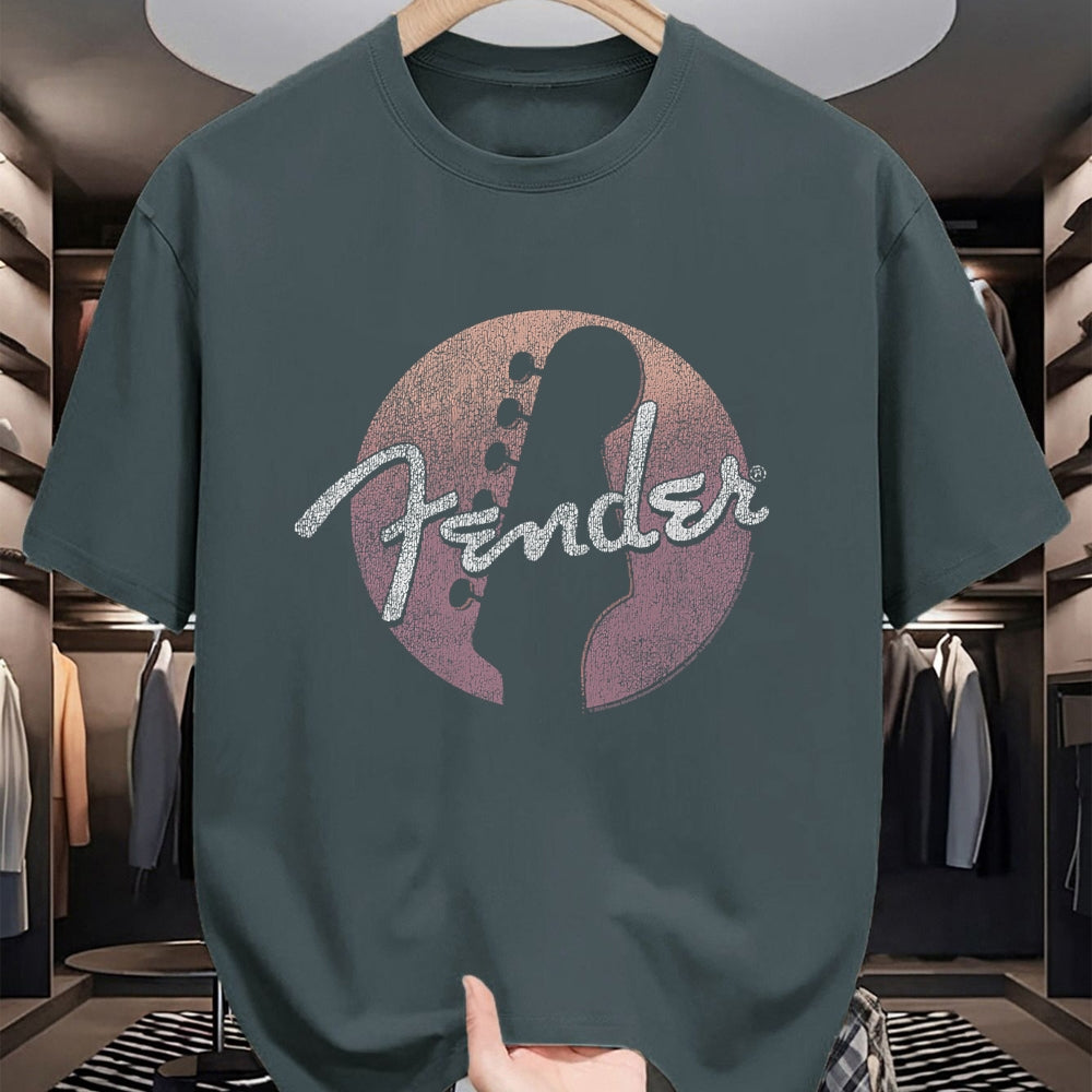 Guitar Lover Shirt, Funny Guitar UnisexT-Shirt/Hoodie/Sweatshirt HLT00 - Fender Circle Guitar Headstock Logo T-Shirt