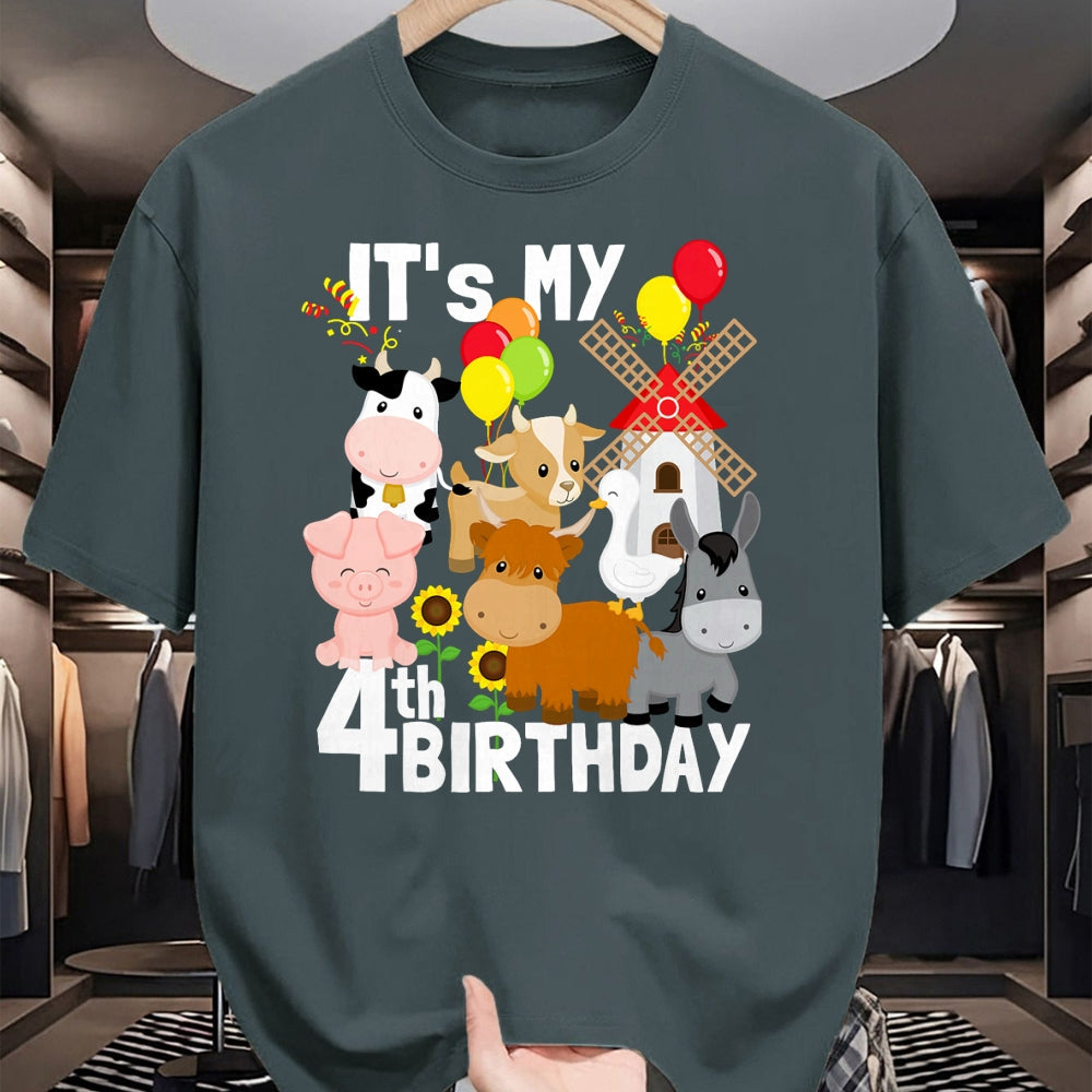 Best Farmer Life Shirt, Funny Farmer UnisexT-Shirt/Hoodie/Sweatshirt HLT00 - Farm Animals 4 Year Old It's My 4th Birthday Party Farm T-Shirt