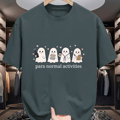 Best Teacher Shirt, Funny Teacher UnisexT-Shirt/Hoodie/Sweatshirt HLT00 - Ghost Cute para Normal Activities SPED Teachers Halloween T-Shirt