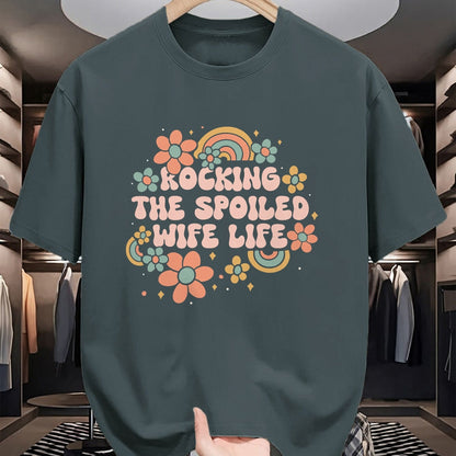 Best Wife Shirt, Wife and Husband Unisex T-Shirt/Hoodie/Sweatshirt HLT00 - Gift for wife T shirt, spoiled wife   Spoiled Wife Fiancee Rocking The Spoiled Wife Life Wife T-Shir