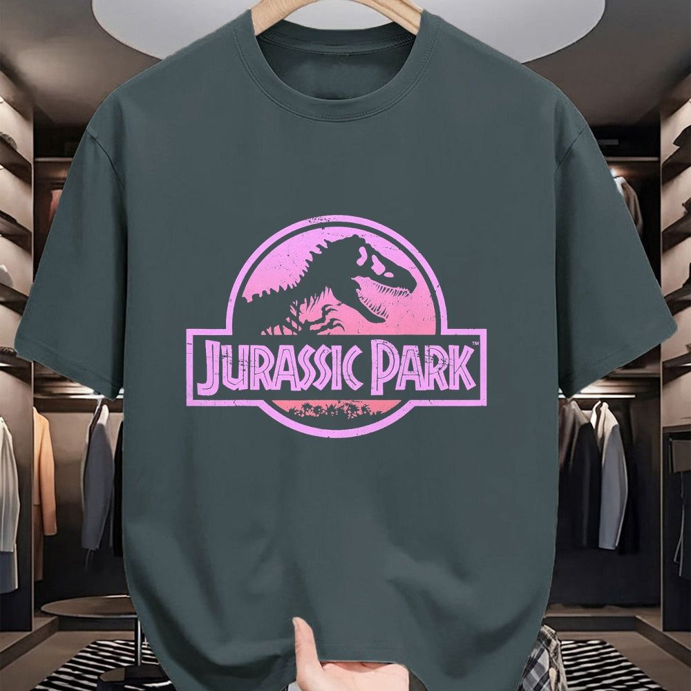 Best Dinosaur Lover Shirt, Funny Dinosaur UnisexT-Shirt/Hoodie/Sweatshirt HLT00 - Jurassic Park Retro Neon Pink Logo Graphic T-Shirt T-Shirt