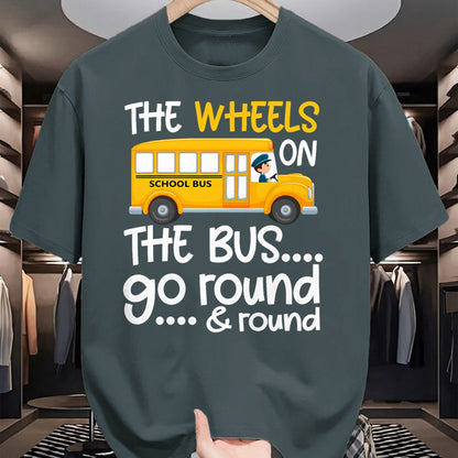 Best Student Shirt, Funny Back To School UnisexT-Shirt/Hoodie/Sweatshirt HLT00 - The Wheels On The Bus Toddler Kids Back to School T-Shirt
