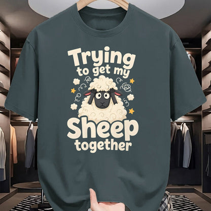 Best Farmer Life Shirt, Funny Farmer UnisexT-Shirt/Hoodie/Sweatshirt HLT00 - Trying to Get My Sheep Together T-Shirt