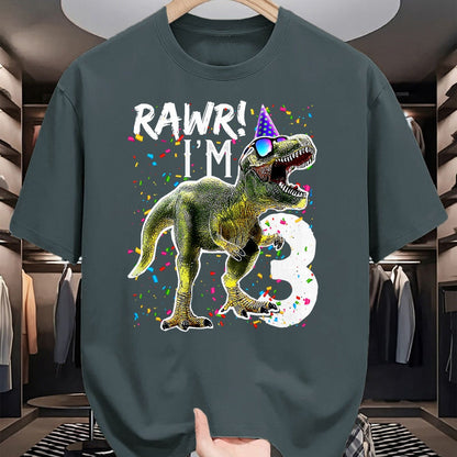 Best Dinosaur Lover Shirt, Funny Dinosaur UnisexT-Shirt/Hoodie/Sweatshirt HLT00 - Rawr I_m 3 3rd Birthday T Rex Dinosaur Party Gift for Boys T-Shirt