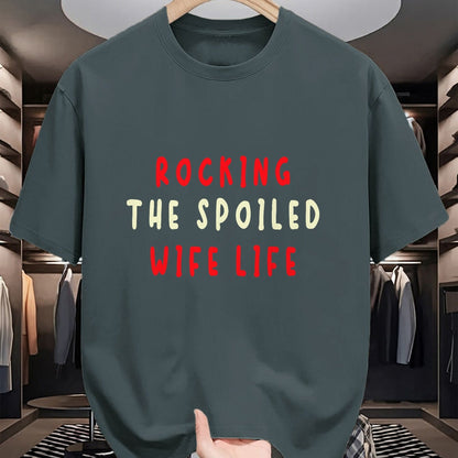 Best Wife Shirt, Wife and Husband Unisex T-Shirt/Hoodie/Sweatshirt HLT00 - Gift for wife T shirt, spoiled wife   Spoiled Wife Fiancée Rocking The Spoiled Wife Life T-Shirt