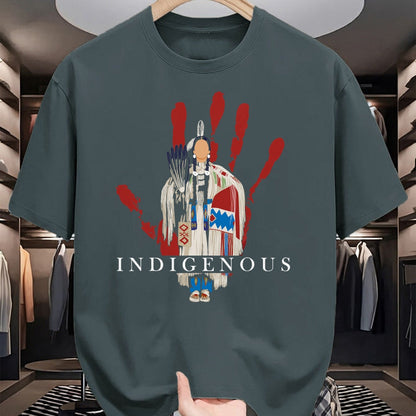 Native American T-Shirts, Vintage Native American Unisex T-Shirt/Hoodie/Sweatshirt HLT00 - Native American Indigenous Red Hand Indian Blood Themed (1)