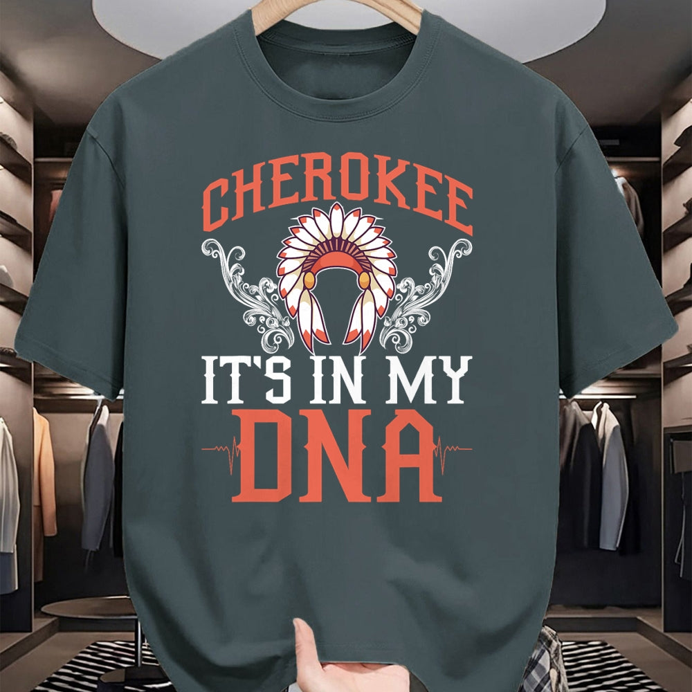 Native American T-Shirts, Vintage Native American Unisex T-Shirt/Hoodie/Sweatshirt HLT00 - Cherokee My DNA Native Americans Design