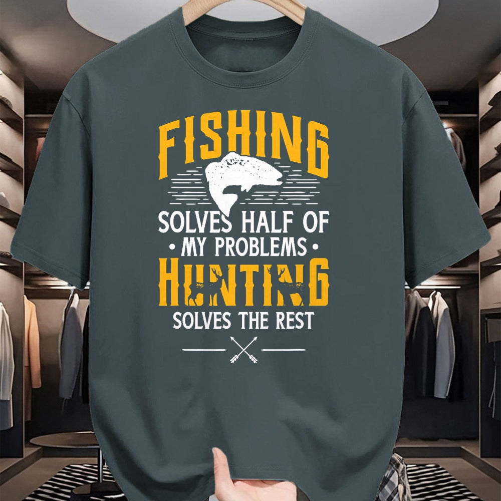Funny Hunting Shirt, Gift For Hunting Lover Unisex T-Shirt/Hoodie/Sweatshirt HLT00 - Fishing & Hunting Solve My Problems - Funny Gift T-Shirt