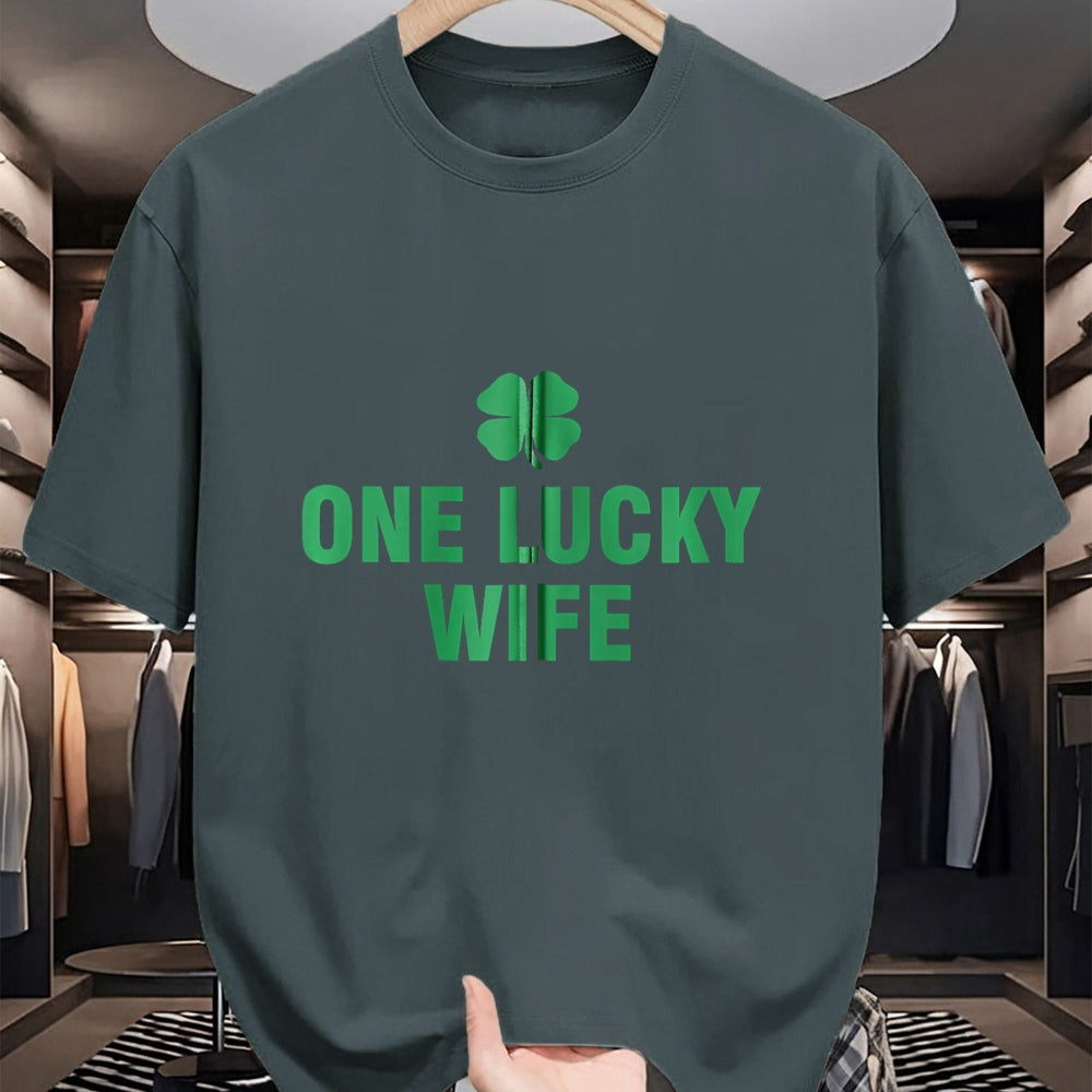 Best Wife Shirt, Wife and Husband Unisex T-Shirt/Hoodie/Sweatshirt HLT00 - Gift for wife T shirt, lucky wife   One Lucky Wife Zip Hoodie