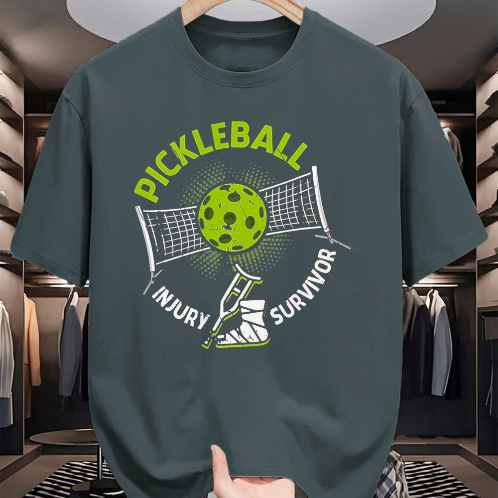 Funny Pickleball Shirt, Pickleball Lover Unisex T-Shirt/Hoodie/Sweatshirt HLT00 - Pickleball Injury Survivor Funny Pickle Sports Player for Seniors T-Shirt