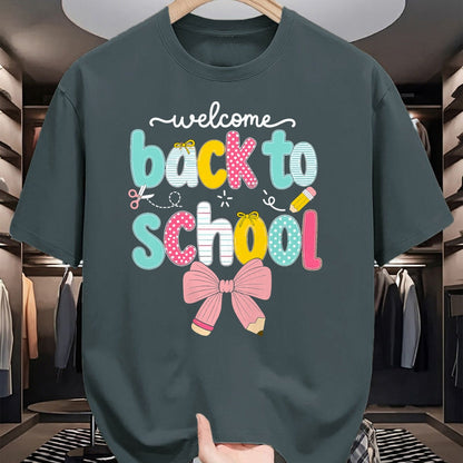 Best Student Shirt, Funny Back To School UnisexT-Shirt/Hoodie/Sweatshirt HLT00 - Welcome Back to School Coquette Pencil Bow T-Shirt