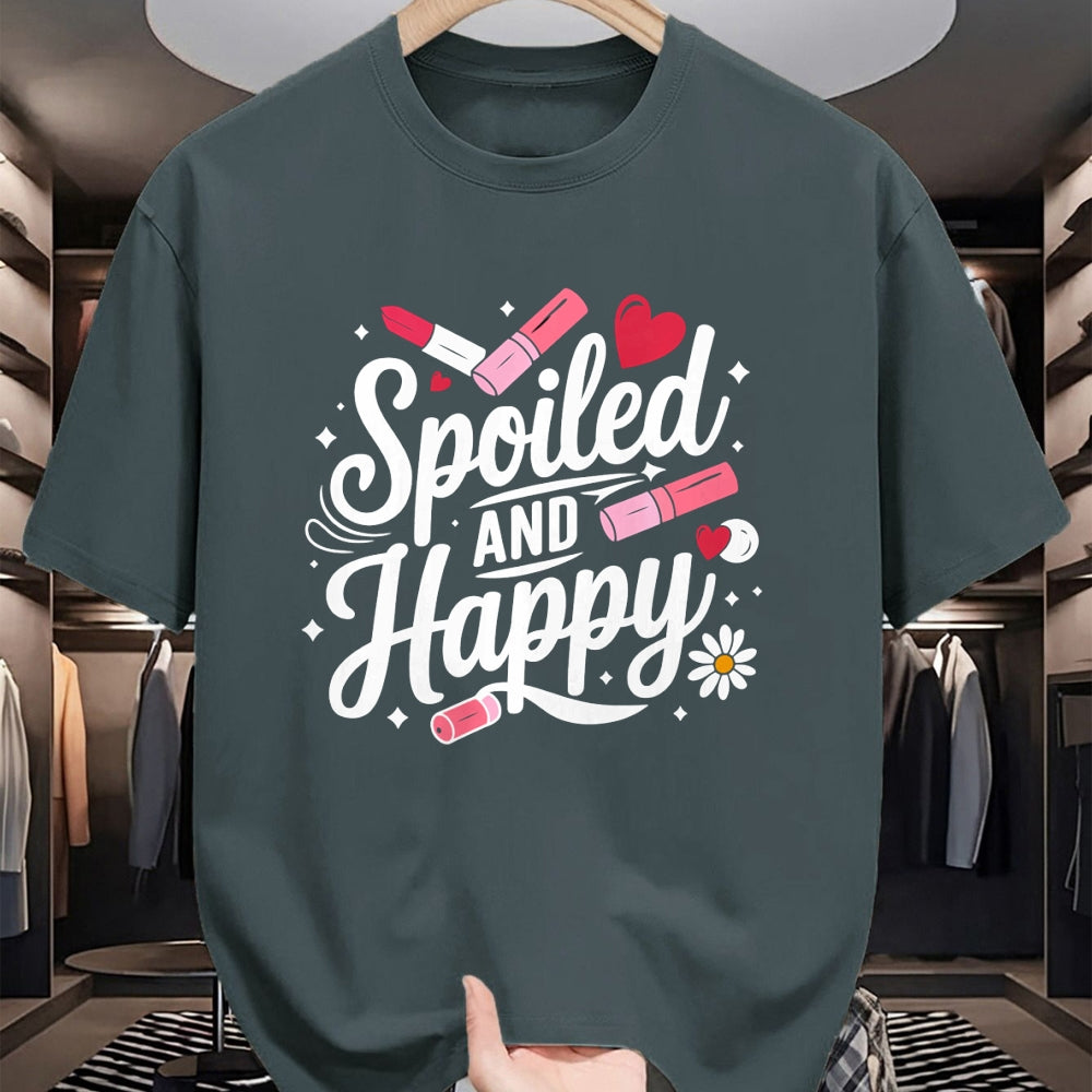 Best Wife Shirt, Wife and Husband Unisex T-Shirt/Hoodie/Sweatshirt HLT00 - Gift for wife T shirt, spoiled wife   Spoiled Wife Spoiled And Happy Sweatshirt