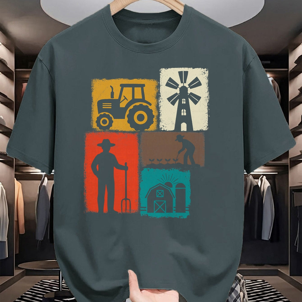 Best Farmer Life Shirt, Funny Farmer UnisexT-Shirt/Hoodie/Sweatshirt HLT00 - Farmer Vintage Collage Farming Men Rancher Cowboy Farm Owner T-Shirt