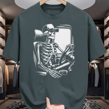 Best Truck Driver Life Shirt, Funny Trucker UnisexT-Shirt/Hoodie/Sweatshirt HLT00 - Skeleton Truck Driver Funny Big Trucking Truck Enthusiasts T-Shirt