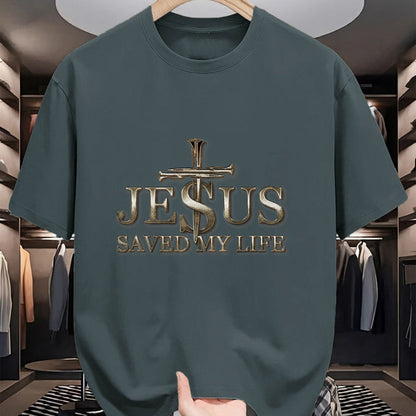 Christian Tee, Christian Faith Unisex T-Shirt/Hoodie/Sweatshirt HLT00 - Jesus Christ Saved My Life Gift For Women Men T-Shirt