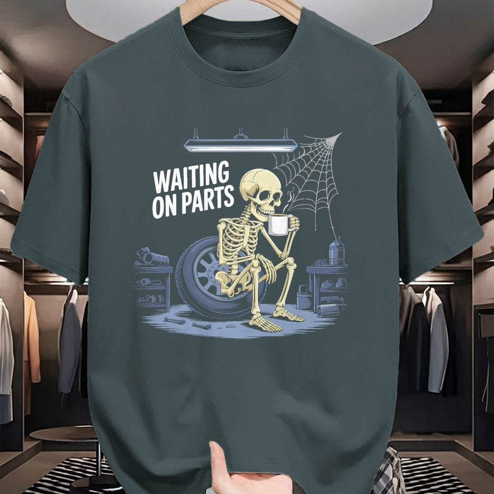 Best Mechanic Life Shirt, Funny Mechanic UnisexT-Shirt/Hoodie/Sweatshirt HLT00 - Funny Waiting On Parts Mechanic Skeleton Auto Repair Life T-Shirt (1)