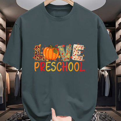 Best Thanksgiving Family Shirt , Funny Thanksgiving UnisexT-Shirt/Hoodie/Sweatshirt HLT00 - Love Preschool Happy Fall Thanksgiving Women Teacher T-Shirt