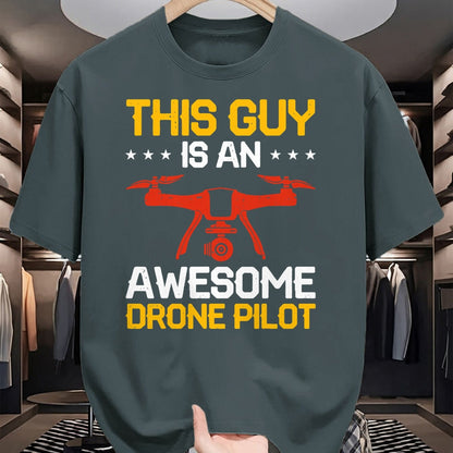 Best Wife Shirt, Wife and Husband Unisex T-Shirt/Hoodie/Sweatshirt HLT00 - This Guy Is An Awesome Drone Pilot T-Shirt