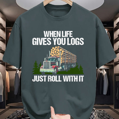 Best Truck Driver Life Shirt, Funny Trucker UnisexT-Shirt/Hoodie/Sweatshirt HLT00 - Log Truck Driver Timber Lorry Funny Logging Truck T-Shirt (1)