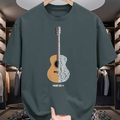 Guitar Lover Shirt, Funny Guitar UnisexT-Shirt/Hoodie/Sweatshirt HLT00 - Praise Him with The Strings Psalm 150 Acoustic Guitar Player T-Shirt