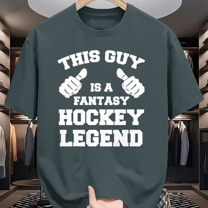 Best Wife Shirt, Wife and Husband Unisex T-Shirt/Hoodie/Sweatshirt HLT00 - This Guy Is A Fantasy Hockey Legend Sports Gaming T-Shirt