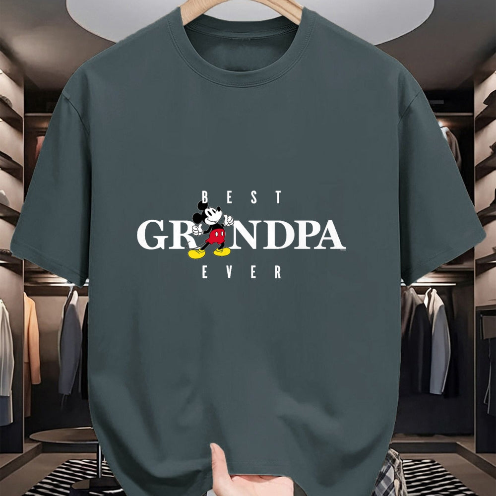 Best Grandpa Shirt, Proud Grandpa Unisex T-Shirt/Hoodie/Sweatshirt HLT00 - Disney Mickey Mouse Thumbs Up Best Grandpa Ever Father���s Day T