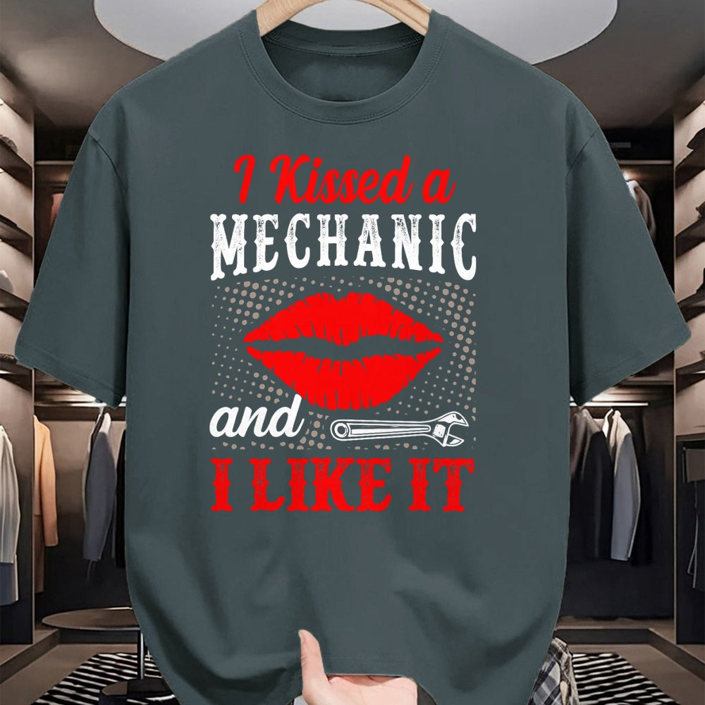 Best Mechanic Life Shirt, Funny Mechanic UnisexT-Shirt/Hoodie/Sweatshirt HLT00 - I Kissed A Mechanic And I Like It Funny Mechanic Lovers T-Shirt
