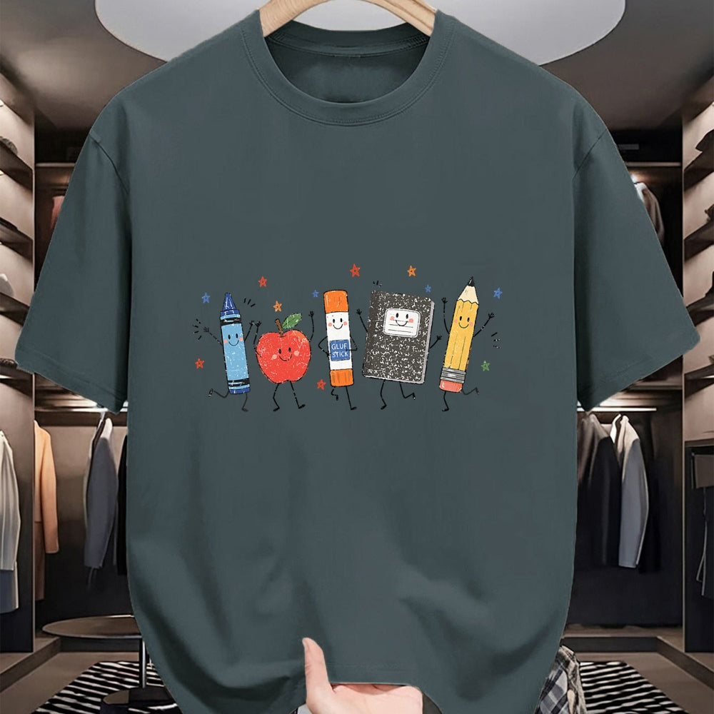 Best Teacher Shirt, Funny Teacher UnisexT-Shirt/Hoodie/Sweatshirt HLT00 - Teacher Back to School Cute School Crayon Apple Pencil T-Shirt