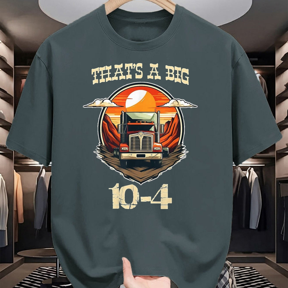 Best Truck Driver Life Shirt, Funny Trucker UnisexT-Shirt/Hoodie/Sweatshirt HLT00 - That's a Big 10-4, Ten Four Good Buddy, Truck Driver T-Shirt, Youth, Cranberry Red, 4T