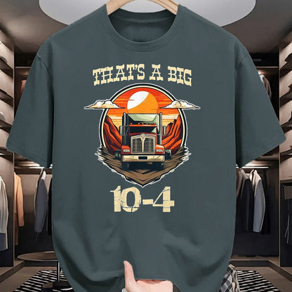 Best Truck Driver Life Shirt, Funny Trucker UnisexT-Shirt/Hoodie/Sweatshirt HLT00 - That's a Big 10-4, Ten Four Good Buddy, Truck Driver T-Shirt, Youth, Cranberry Red, 4T
