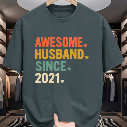 Best Wife Shirt, Wife and Husband Unisex T-Shirt/Hoodie/Sweatshirt HLT00 - 2 Years Anniversary for Him Awesome Husband Since 2021 T-Shirt