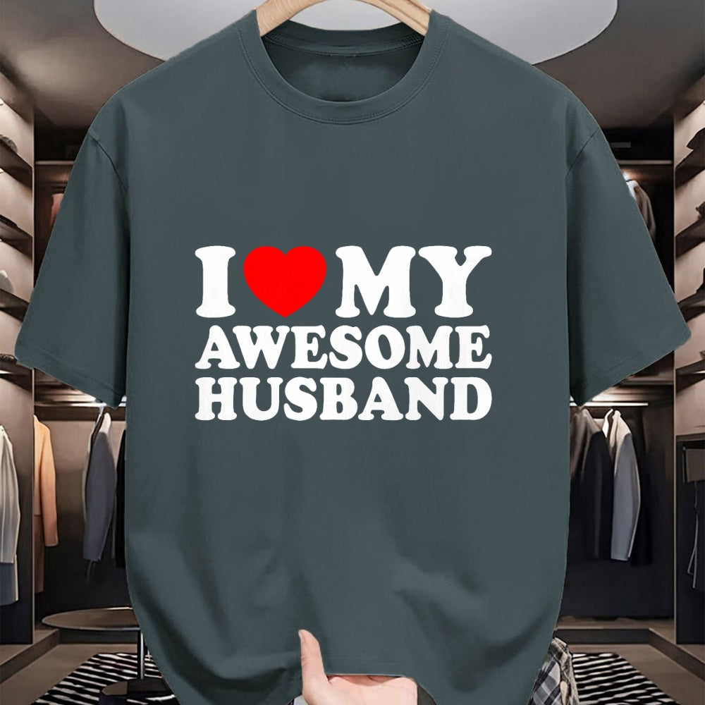 Best Wife Shirt, Wife and Husband Unisex T-Shirt/Hoodie/Sweatshirt HLT00 - I Love My Awesome Husband T-Shirt (1)