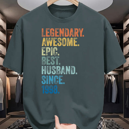 Best Wife Shirt, Wife and Husband Unisex T-Shirt/Hoodie/Sweatshirt HLT00 - Mens Legendary Awesome Epic Best Husband Since 1998 T-Shirt
