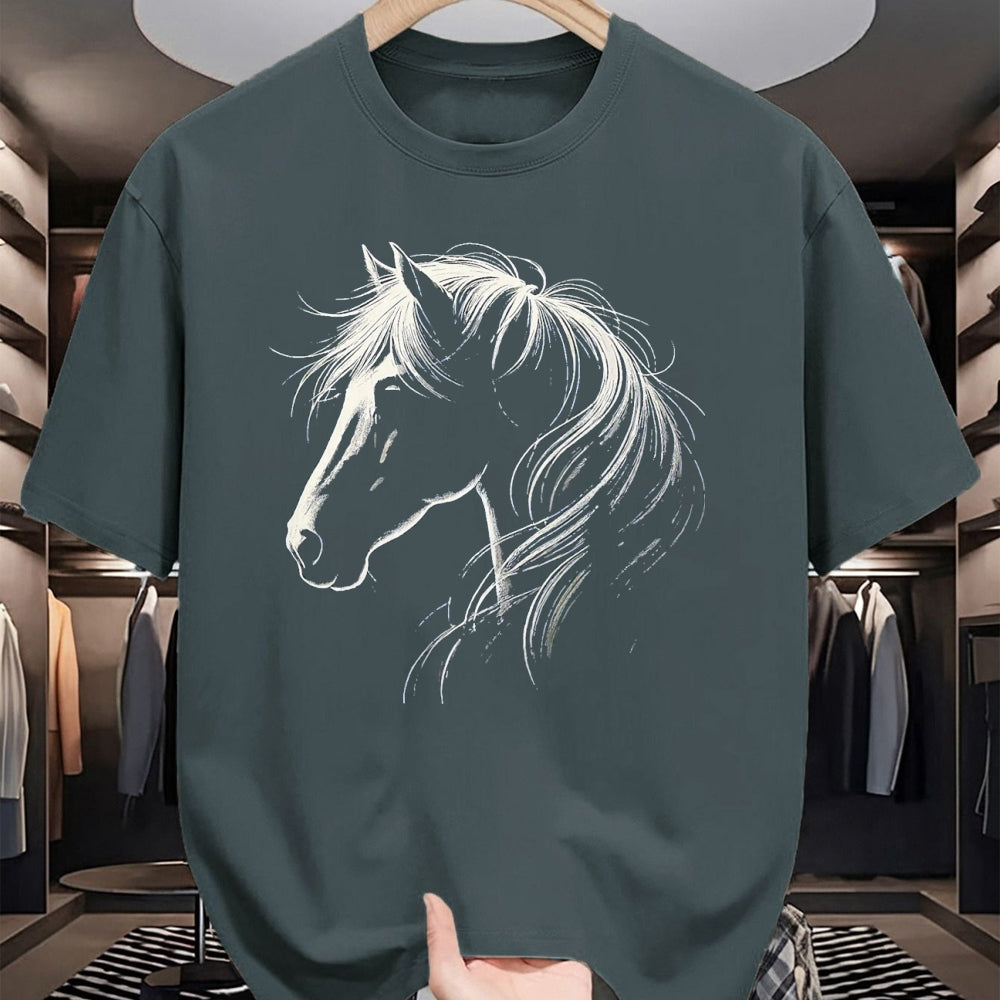 Best Horse Lover Shirt , Funny Horse UnisexT-Shirt/Hoodie/Sweatshirt HLT00 - Horse Silhouette Horse Riding Lover T-Shirt, Men, Black, 3X-Large