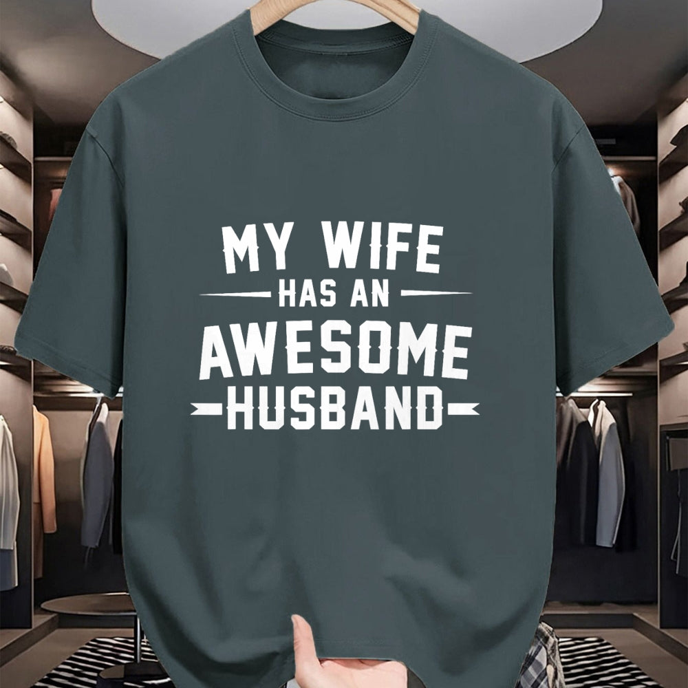 Best Wife Shirt, Wife and Husband Unisex T-Shirt/Hoodie/Sweatshirt HLT00 - My wife has an awesome husband T-Shirt (3)