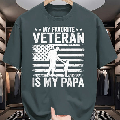 Proud Veteran Shirt, Funny Veteran UnisexT-Shirt/Hoodie/Sweatshirt HLT00 - Veterans Day Military My Favorite Veteran Is My Papa Kids T-Shirt
