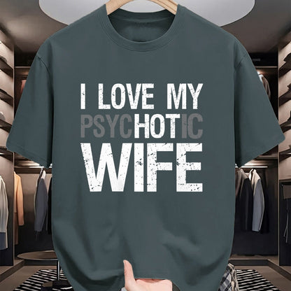 Best Wife Shirt, Wife and Husband Unisex T-Shirt/Hoodie/Sweatshirt HLT00 - Funny Husband Wife GIfts I Love My psycHOTic Wife T-Shirt