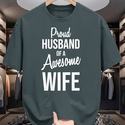 Best Wife Shirt, Wife and Husband Unisex T-Shirt/Hoodie/Sweatshirt HLT00 - Proud Husband Of A Freakin Awesome Wife T-Shirt
