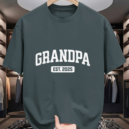 Best Grandpa Shirt, Proud Grandpa Unisex T-Shirt/Hoodie/Sweatshirt HLT00 - Promoted to Grandpa 2025 Grandfather Pregnancy Announcement T-Shirt