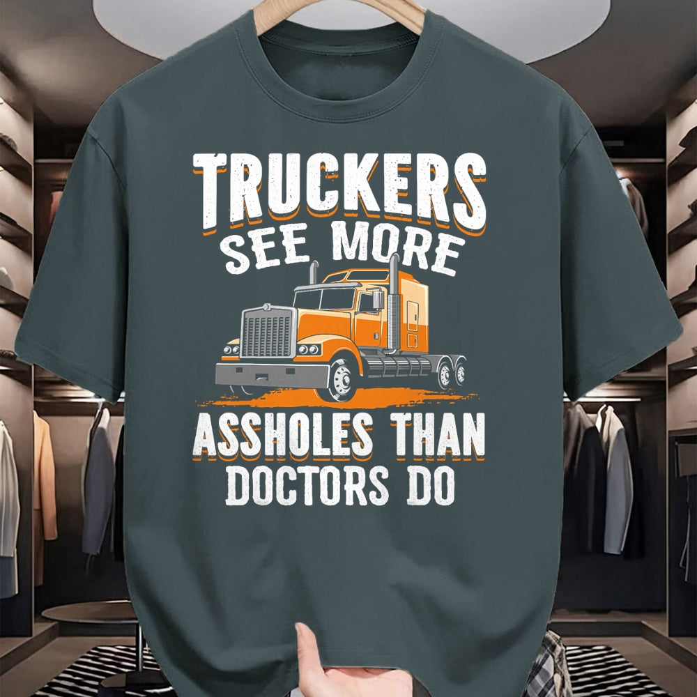 Best Truck Driver Life Shirt, Funny Trucker UnisexT-Shirt/Hoodie/Sweatshirt HLT00 - Truckers See More Funny Truck Driver Gifts for Trucking Dads T-Shirt (2)