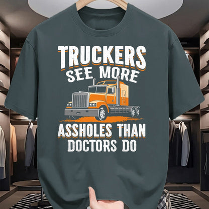 Best Truck Driver Life Shirt, Funny Trucker UnisexT-Shirt/Hoodie/Sweatshirt HLT00 - Truckers See More Funny Truck Driver Gifts for Trucking Dads T-Shirt (2)