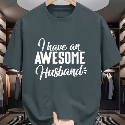 Best Wife Shirt, Wife and Husband Unisex T-Shirt/Hoodie/Sweatshirt HLT00 - Cute Gifts For Wife - I Have an Awesome Husband T-Shirt (1)